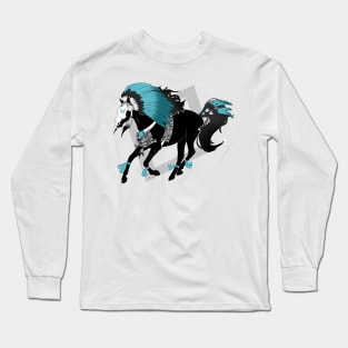 Skull war horse Long Sleeve T-Shirt